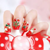 Icon 1448510223 10pcs pack kawaii christmas santa claus with rhinestones nail tools for nails alloy glitters diy 3d