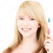 Icon depositphotos 11771196 stock photo happy girl with toothbrush