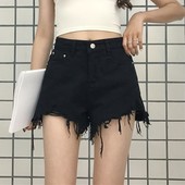 Icon mihoshop ulzzang korean korea women fashion clothing 2018 summer high waist casual wide leg black denim.jpg 640x640