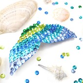 Icon mermaid fin hair clip craft