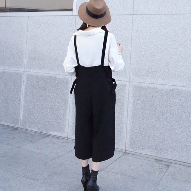 1450842570 jumpsuit women 2015 summer korean fashion casual loose wide leg capris romper overalls salopette macacao feminino