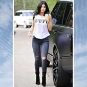 Icon kylie jenner outfits casual graphic t shirt