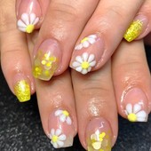 Icon nail yellow flowers
