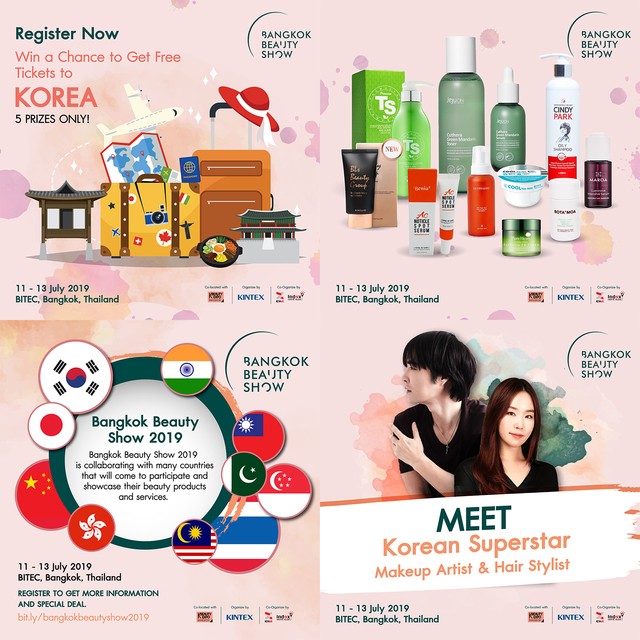 ลุ้นบินไปหาโอปป้าฟรีที่งานBangkokBeautyShow2019มหกรรมเมคอัพลดราคาจากแบรนด์ชั้นนำกว่า10ประเทศไบเทคบางนา