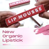 Icon pink minimalist feminine new organic lipstick facebook video post