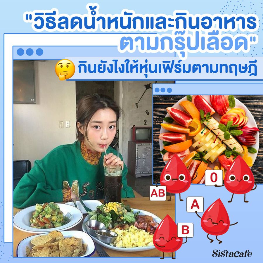 ลดน้ำหนักตามกรุ๊ปเลือด