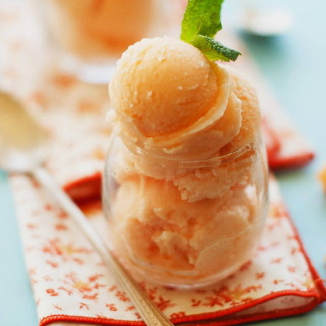 1463038735 sweet cantaloupe sorbet quick healthy frozen dessert recipes weight loss