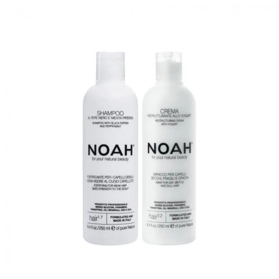 Noah Shampoo Peppermint + Restructuring Cream with Yogurt