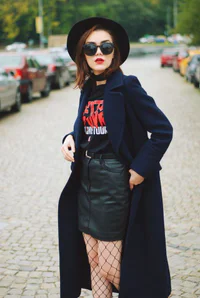 https://image.sistacafe.com/w200/images/uploads/content_image/image/251200/1479286705-Black-mini-leather-skirt-graphic-tshirt-top-fishnet-tights-fedora-hat-zara-ankle-boots-leather-crossbody-bag-long-navy-coat-choker-fall-outfit-idea-Andreea-Birsan-15-686x1024.jpg