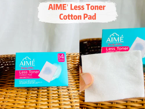 สำลีนุ่ม เช็ดสบายผิว AIME' Less Toner Cotton Pad 