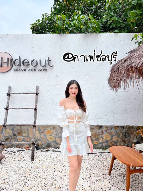 คาเฟ่ชลบุรี ติดทะเล ฟิลนั่งชิว@Hideout Beach And Cafe 🌊💦🥰