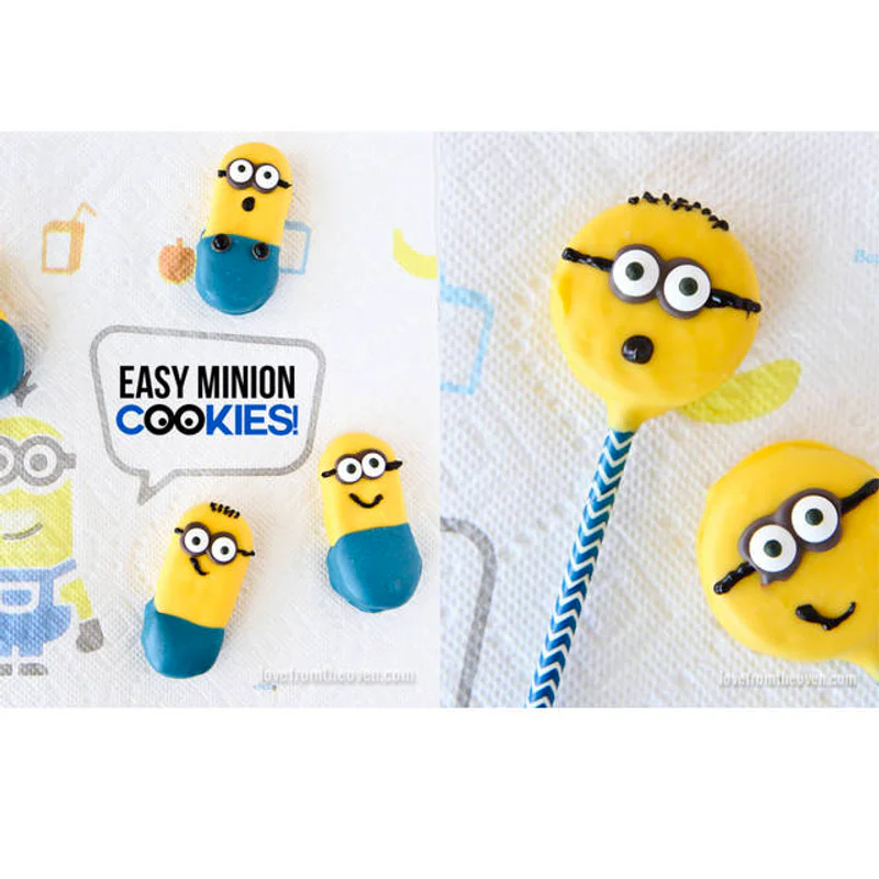 ทำง่ายไม่ใช้เตาอบ! 'Easy Minions Cookies' คุกกี้มินเนี่ยนสีเหลือง ♥