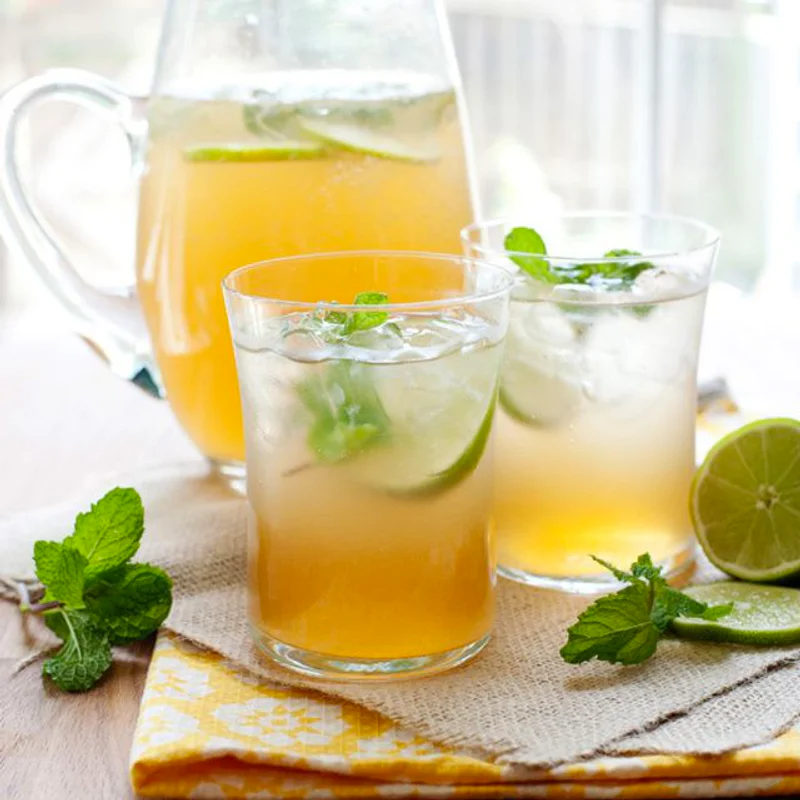 Mint Lime Tea Cooler ชามะนาวผสมมินต์สูตรเด็ด ดื่มแล้วสดชื่นแถมเย็นซ่าจับใจ