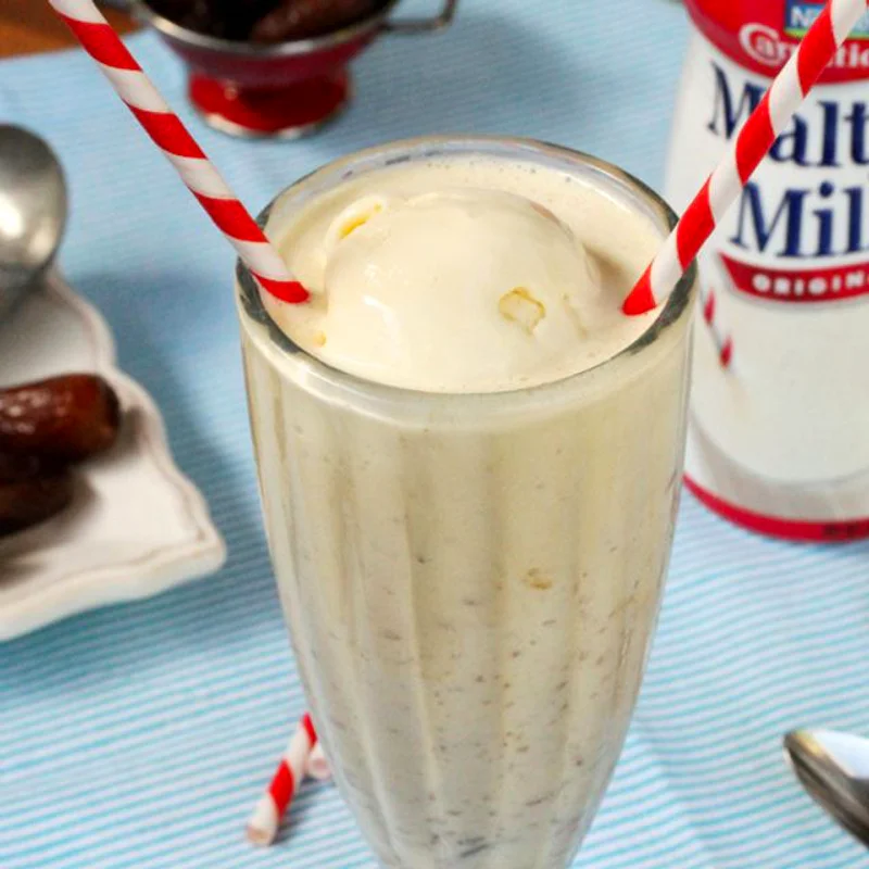 'Malted Milk Date Shake' สูตรมิลค์เชคนมรสมอลต์แสนอร่อย ดื่มง่ายคล่องคอ อิ่มสบายท้อง 