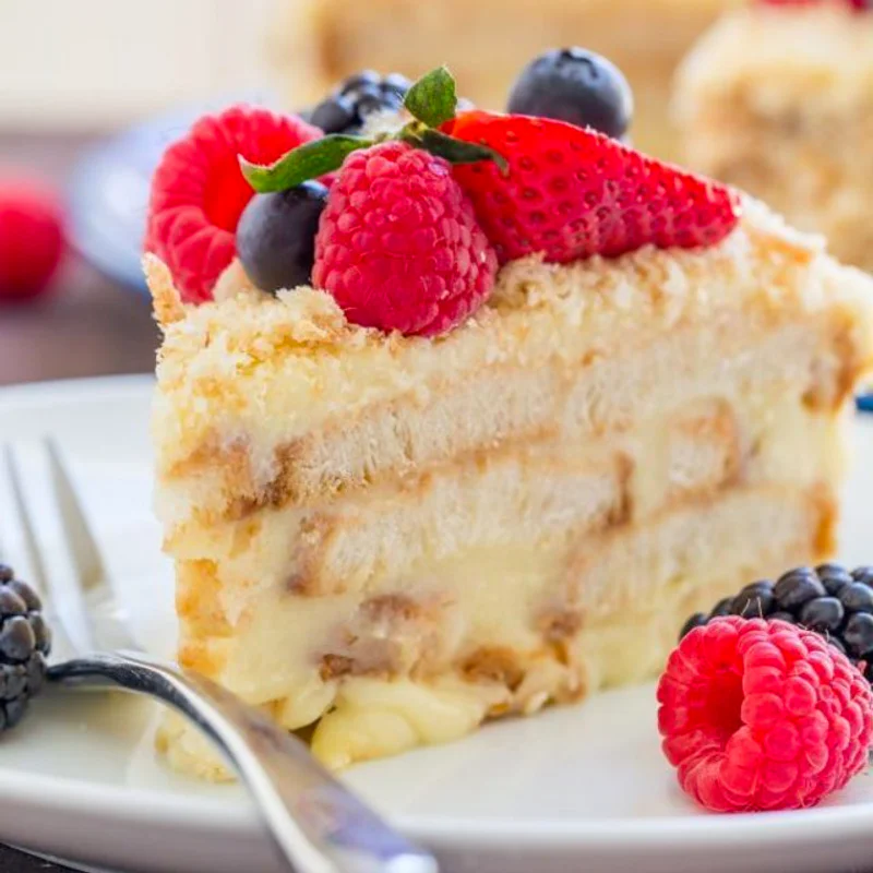 สูตรเค้กอร่อยไม่ใช้เตาอบ เค้กนโปเลียน 'Napoleon Cake' ต้องลองชิมด่วน!