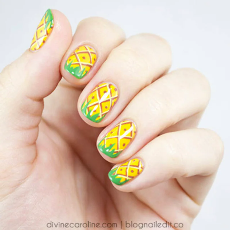 Pineapple Nails | เพ้นท์เล็บลาย 'สับปะรด' น่ารัก น่ากิน