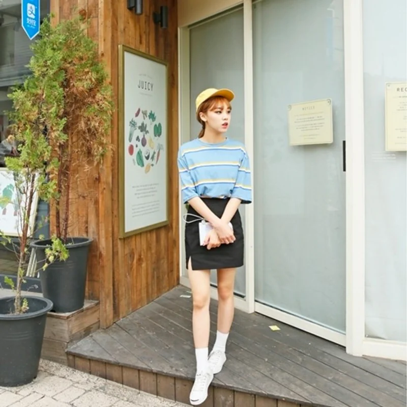20 ไอเดียการแต่งตัวด้วย 'ฺBlack Skirt' สวยน่ารักแบบแคชชวลลุค สไตล์สาวเกาหลี!