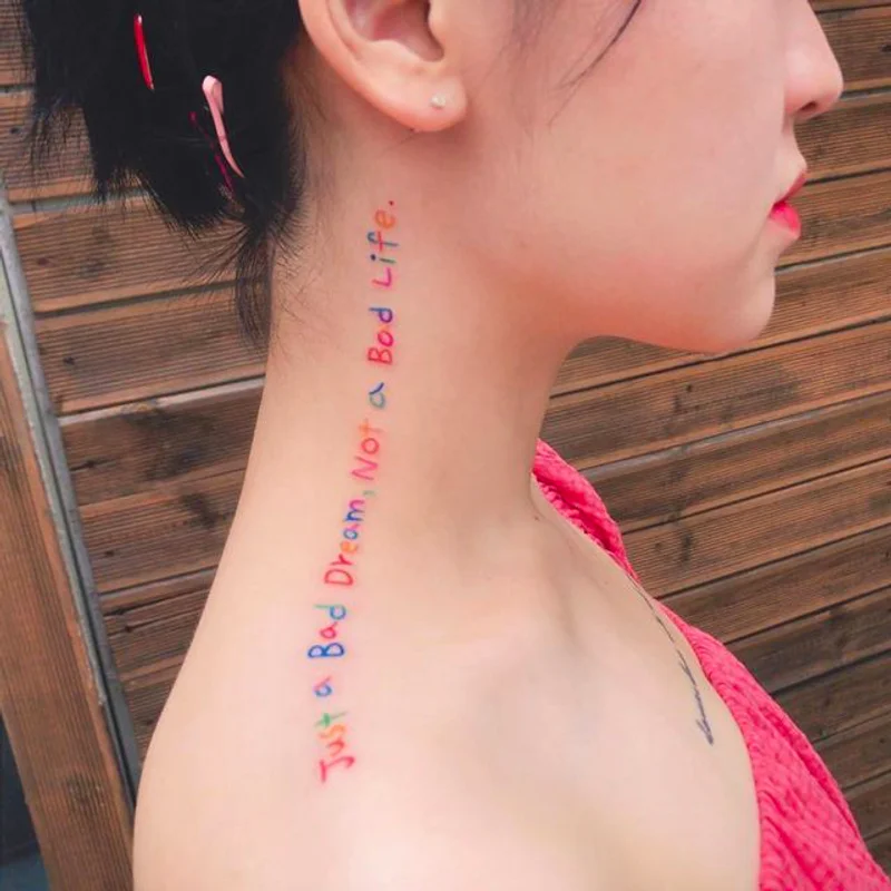 Lovely cute tattoo ไอเดียรอยสัก สีสันสดใส จาก IG : sisi.lovelove สำหรับสาวหวาน ✨💙💛